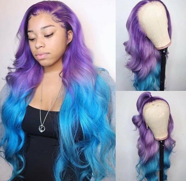 Magic Love Human Virgin Hair Ombre Pre Plucked Lace Front Wig And Full ...
